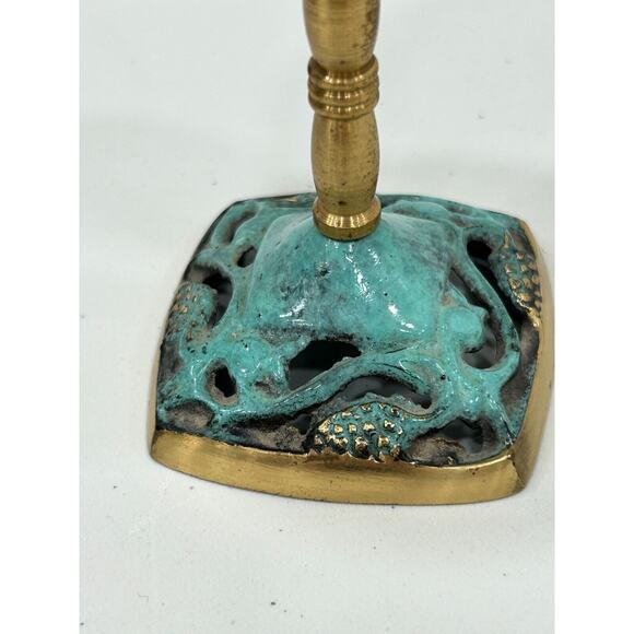 Vintage Enamel On Brass And Glass Insert Kiddish Cup Made in Israel - Picture 5 of 13